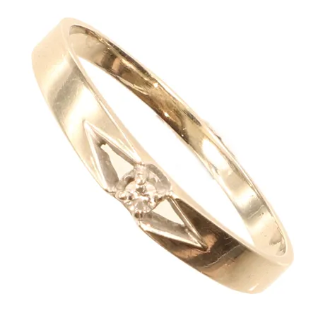 Ring, diamant 0,03ct, stl 18, bredd 3mm, 18K Vikt: 1,6 g