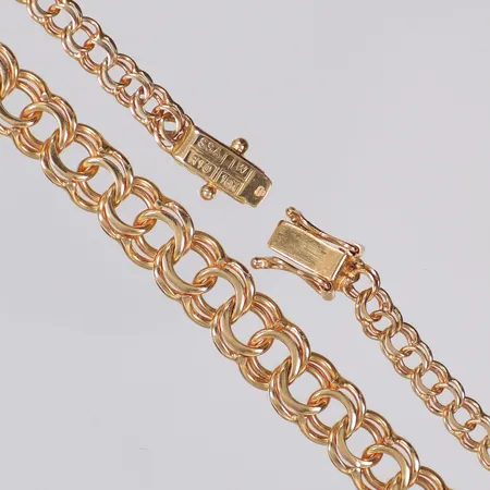 Collier, Bismarck, längd 44cm, bredd 4-6mm, SSA 1991, 18K Vikt: 16,8 g