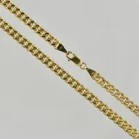 Kedja Pansar, Guldfynd, längd 50 cm, bredd 4 mm, 9K. Vikt: 9,3 g