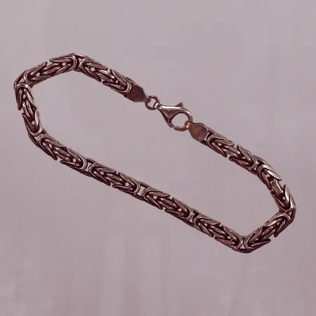 Armband Kejsar, längd 20,5cm, bredd 5,2mm, 925/1000 silver Vikt: 25,1 g