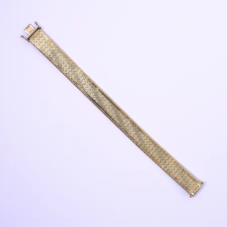 Armband, 19,5cm, bredd 14mm,  18K  Vikt: 43 g