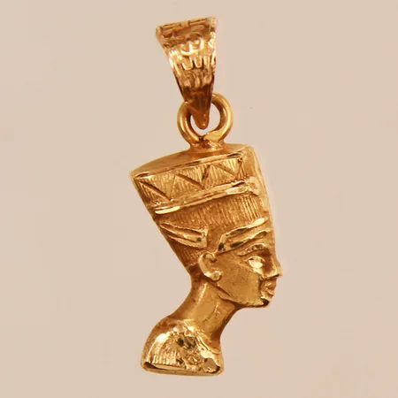 Hänge "Nefertiti", 18mm, 18K 4,3g.