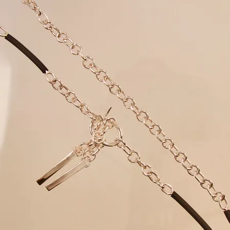 Collier, ca 53cm, hängdel ca 6cm, AnnaMaria Design, 925/1000 Silver 48,8g.