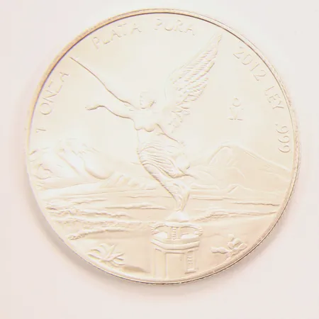 Silvermynt, 40mm, Estados Unidos Mexicanos, 1 Onza Plata Pura, 2012, Finsilver 999,9/1000 Silver 31g.