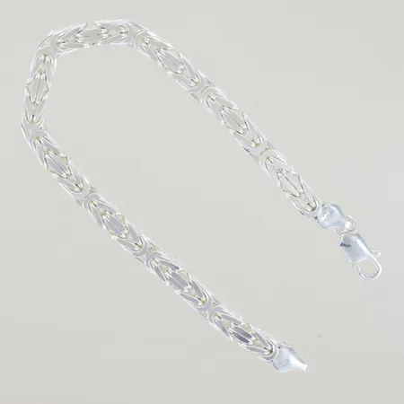 Armband kejsarlänk, längd 22,5 cm, bredd 6 mm, silver 925/1000 Vikt: 42 g