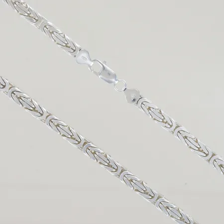 Halskedja kejsarlänk, längd 50 cm, bredd 6 mm, silver 925/1000 Vikt: 97,3 g