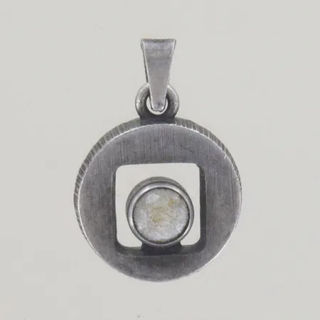 Hänge med sten, höjd 2 cm, Silver, 925/1000 Vikt: 2 g