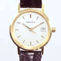 Damur Certina 18k skinnband, quartz, behov av batteribyte, Ø24, brutto