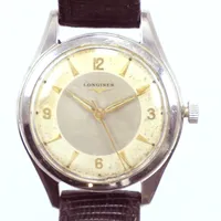 Herrur Longines mekanisk.  9982449, 12.582S, märken i urtavlan boett Ø37