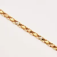 Armband, 19cm, bredd:7mm, 18K 20,4g.