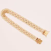 Armband, 19,5cm, bredd:8mm, 18K 9,0g.