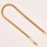 Armband fiskbenslänk, 20,5cm, bredd:5mm, 18K 6,4g.