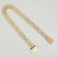 Armband X-länk, längd 18,5 cm, bredd 0,8 cm, 18K Vikt: 10,2 g