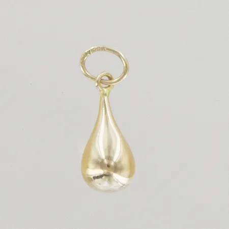 Hänge droppe, längd 1,5 cm, bredd 6 mm, 18K Vikt: 0,4 g