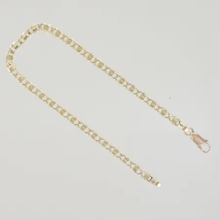 Armband, längd 20 cm, bredd 3,7 mm, 14K Vikt: 5,1 g