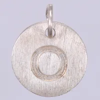 Hänge med bokstaven O, längd: ca 1,4cm, Ø ca 11mm, 925/1000, silver  Vikt: 1 g