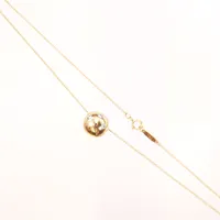 Collier med diamanter ca tot ca 0,14ctv, Tiffany & Co, Diamond dots ball necklace, längd 40cm, ca Ø10mm, platina samt 18K guld.   Vikt: 5,8 g