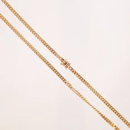 Kedja Pansar, Balestra, Italien, längd 50cm, bredd 4mm, 18K. Vikt: 34,8 g