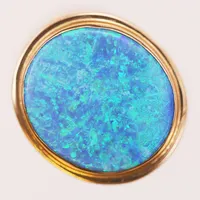 Ring, Sigurd Persson, med opal, stl: 14¾, mått 18 x 17mm, tillverkad av Sigurd Persson Atelje För Guld, Stockholm 1953, 18K guld Vikt: 9,5 g