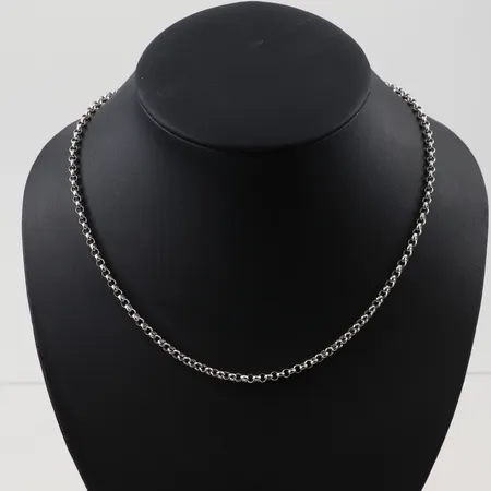 Collier ärtlänk 46cm, bredd 3,5mm, silver 925/1000 Vikt: 11,3 g