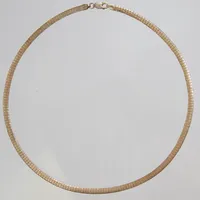 Collier, längd:43cm, bredd:5mm, Guldfynd, Silver 925/1000 Vikt: 19,2 g