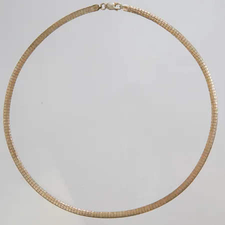 Collier, längd:43cm, bredd:5mm, Guldfynd, Silver 925/1000 Vikt: 19,2 g