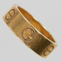 Ring Cartier Love # JIL021, Ø15½, bredd: 5,4mm, 18K. Inga tillbehör Vikt: 5,3 g