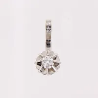 Hänge, diamant ca 0,05ct, 12mm, vitguld, GFAB, 18K Vikt: 0,4 g