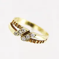 Ring, vita stenar, stl 17¾, 14K Vikt: 3 g