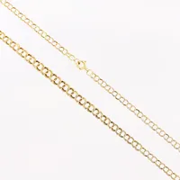 Collier doserad Bismarck, 45cm, bredd 3-4,5mm, finsk kontrollstämpel, 14K Vikt: 4,9 g