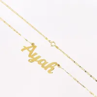 Collier, namn Ayah, 42cm, bredd 2-15mm, 18K Vikt: 3,5 g