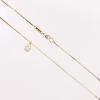 Collier, Pandora, Venezia, syntetisk diamant 0,25ct enligt gravyr, 39/45cm, bredd 1mm, integrerat hänge, 14K.  Vikt: 3,6 g