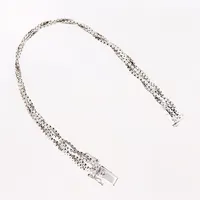 Armband 18cm, bredd 7mm, silver 835/1000. Vikt: 9,6 g