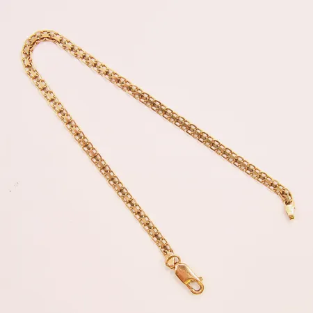 Armband x-länk, 19,5cm, bredd:3mm, 18K 4,3g.