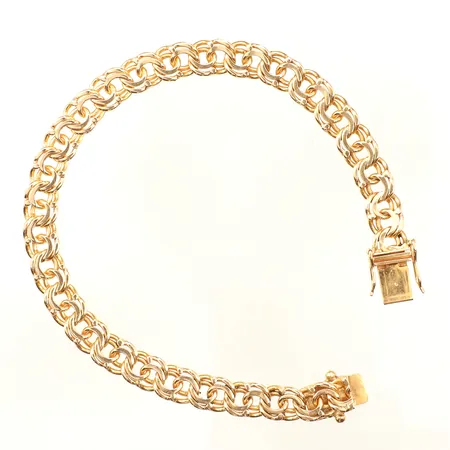 Armband Bismarck, längd ca 19cm, bredd ca 7mm, 18K Vikt: 19,5 g