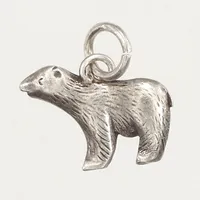 Hänge björn, längd ca 1,2cm, bredd ca 1,5cm, silver Vikt: 1,2 g