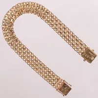 Armband X-länk, längd: 20cm, bredd: 10,8mm, Gummessons Guld Ab, år: 1962, 18K  Vikt: 22,1 g