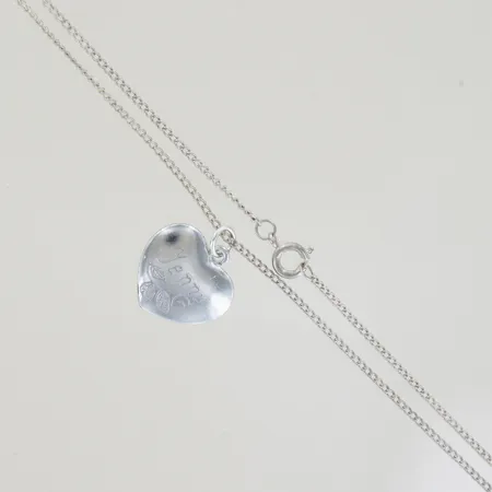 Halskedja pansar med hjärta Jenny, längd 40/2 cm, silver  Vikt: 3 g