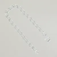 Armband bism, längd 13,5 cm, bredd 4 mm, silver  Vikt: 2,7 g