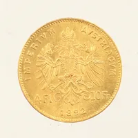 Mynt Franciscvs Iosephvs I D G Imperator Et Rex Imperivm Avstriacvm 1892,  ca Ø19mm,  21,6K Vikt: 3,2 g