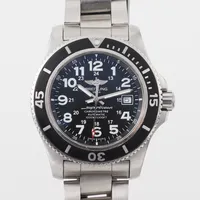 Herrur Breitling Superocean II, Ø44mm, automatisk, ref: A17392, serie 6176127, stål klocklänk, inköpt på Krons ur 2019-05-22, kvitto, manual, box, certifikat och extra länkar medföljer, fungerar vid testtillfället.