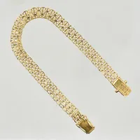 Armband X-länk med stav, längd 19 cm, bredd 7 mm, 18K. Vikt: 9,4 g