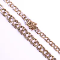 Halsband, doserad Bismarck, 50,5cm, bredd 4-7mm, 18K  Vikt: 18,6 g