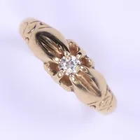 Ring, stl 17½, bredd 2-7mm, 14K Vikt: 2,9 g