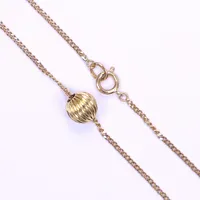 Collier, Pansar med kula, 42cm, bredd 1-7mm, 18K Vikt: 3,5 g