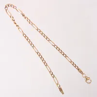 Armband Figaro, längd 20cm, bredd 3mm, rödguld, 18K  Vikt: 4,1 g