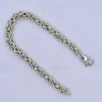 Armband Kejsarlänk, 20,5cm, bredd 6mm, silver Vikt: 25,7 g