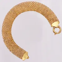 Armband, X-länk, 18,3cm, bredd 14mm, ojämn, 21K  Vikt: 7,9 g