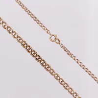 Collier, doserad Bismarck, 47,5cm, bredd 2,8-4,3mm, 18K  Vikt: 8,3 g