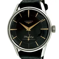 Herrur Longines Flagship, stål, Ø35 mm, manuell, kaliber 30L, liten sekundvisare, serienummer 10289520, boettnummer 102 946, tillverkad 1957, mindre märken på bakboetten, i övrigt i fint skick